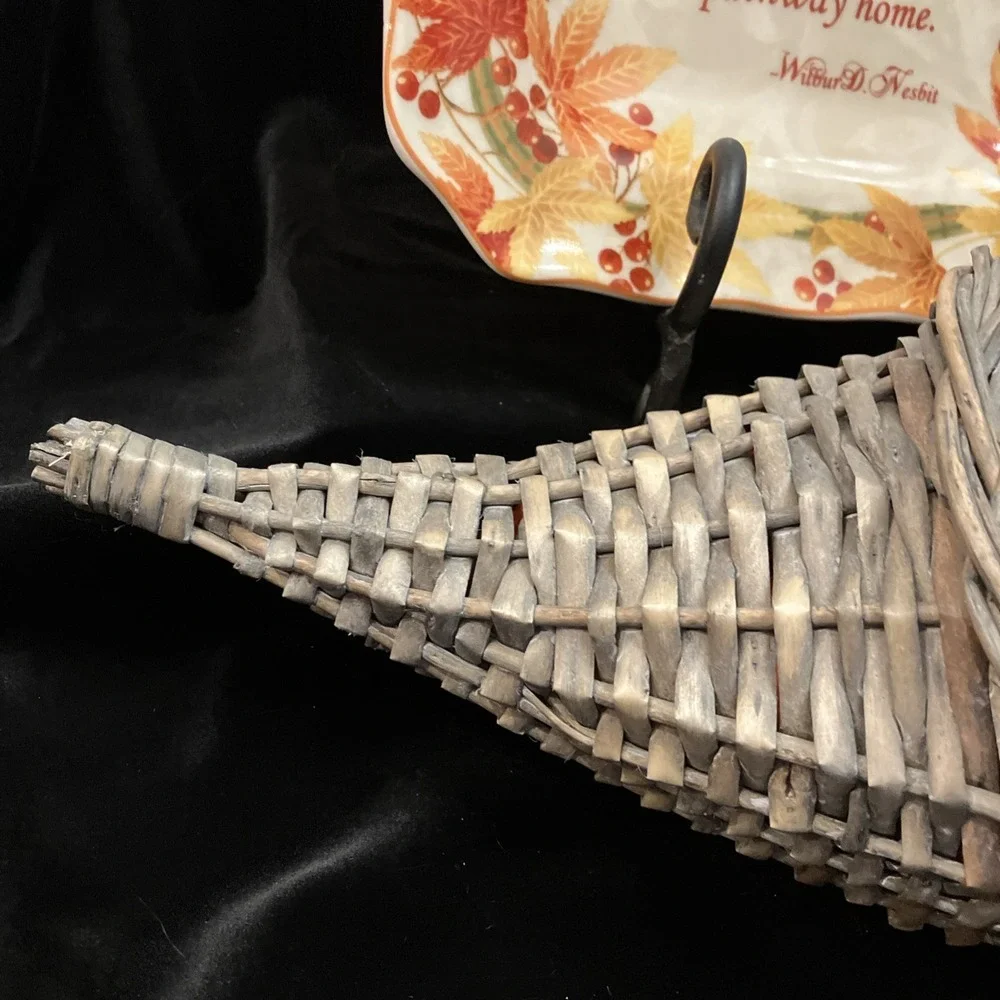 222 Fifth Autumn Family Celebration 10in Serving Dish & Thanksgiving Cornucopia